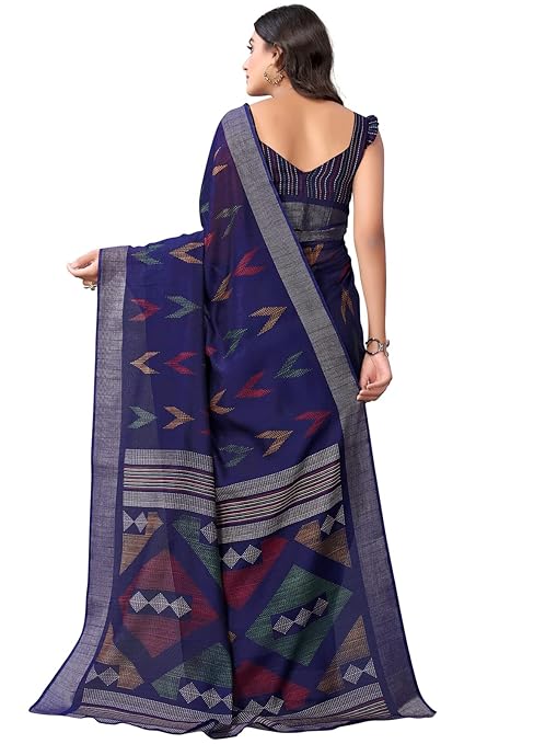 printed cotton saree