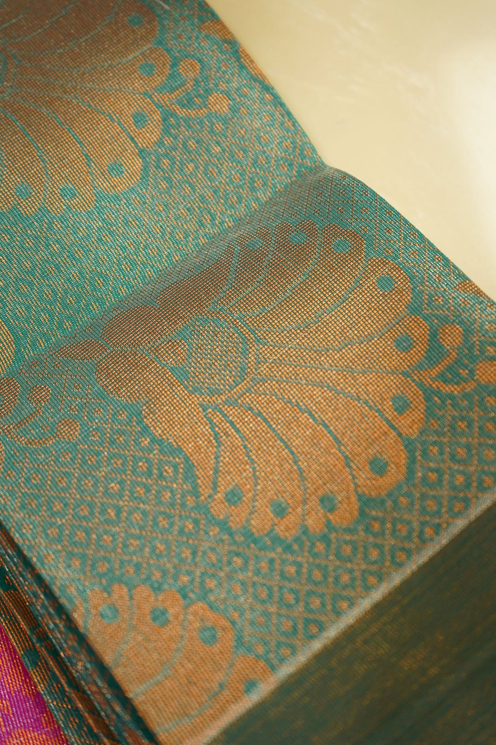 Aqua Blush – Semi Kanchipuram Silk Saree - Thoranam Sarees