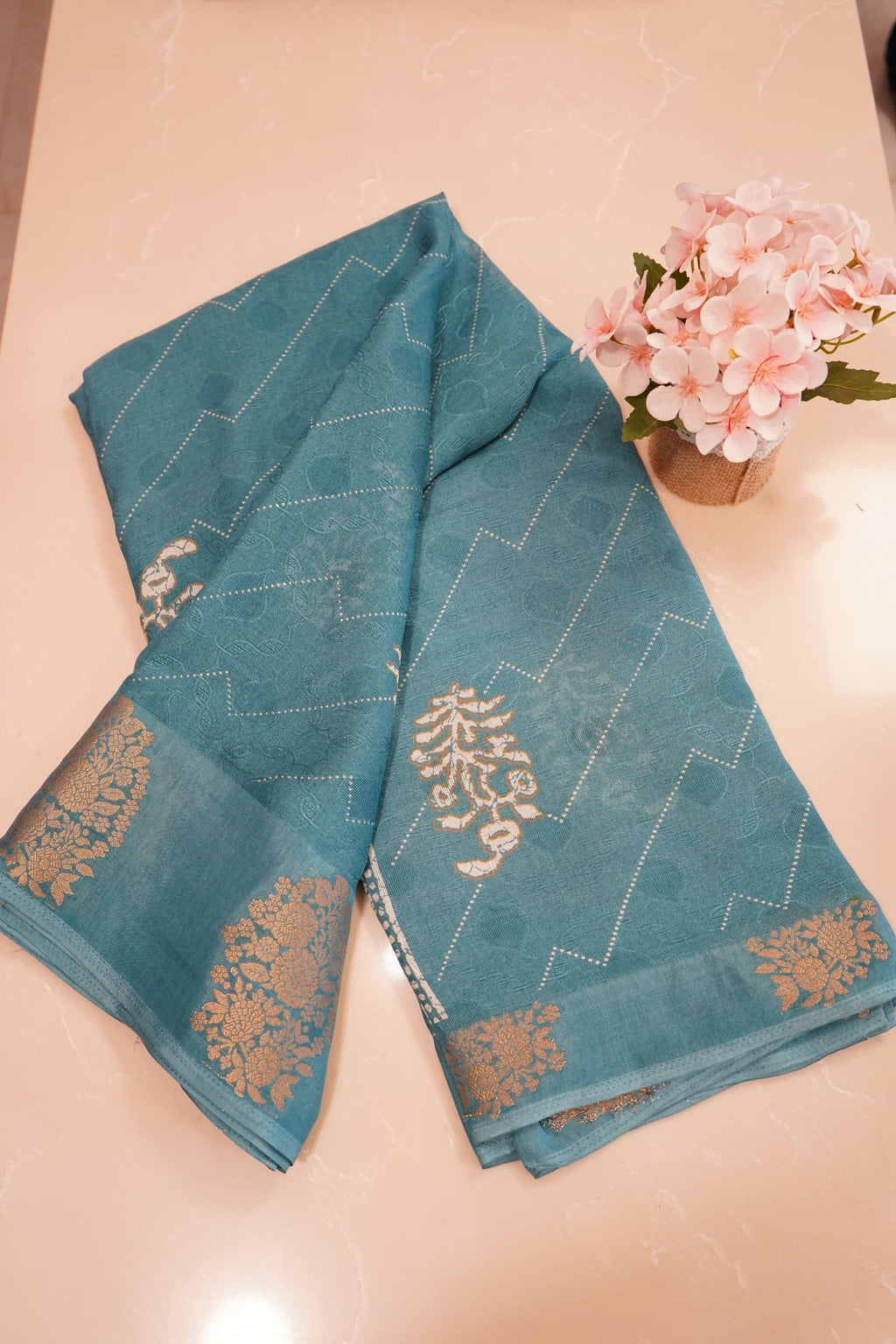 Aqua Veda – Lenovo Silk Saree - Thoranam Sarees