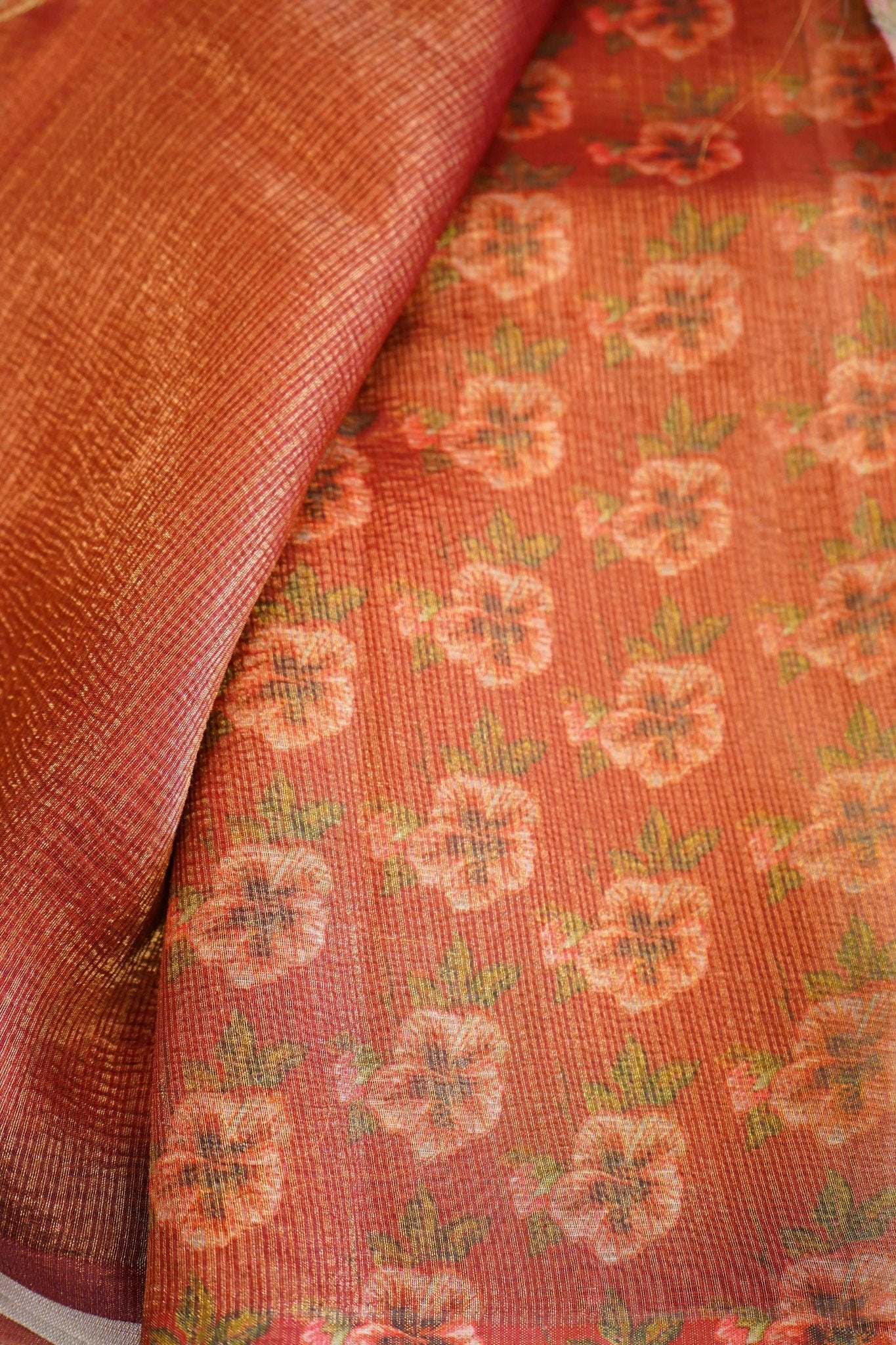 Autumn Blossom – Neem Silk Saree - Thoranam Sarees