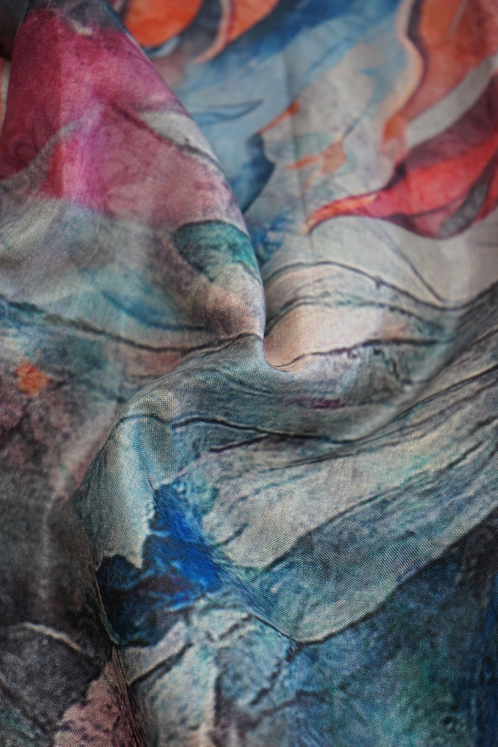 Azure Bloom – Cotton Silk Saree - Thoranam Sarees
