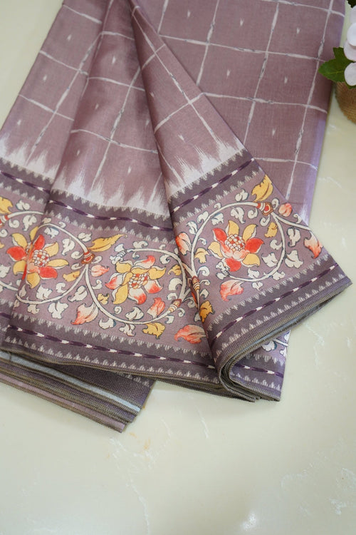 Blush Bloom – Semi Tussar Saree - Thoranam Sarees