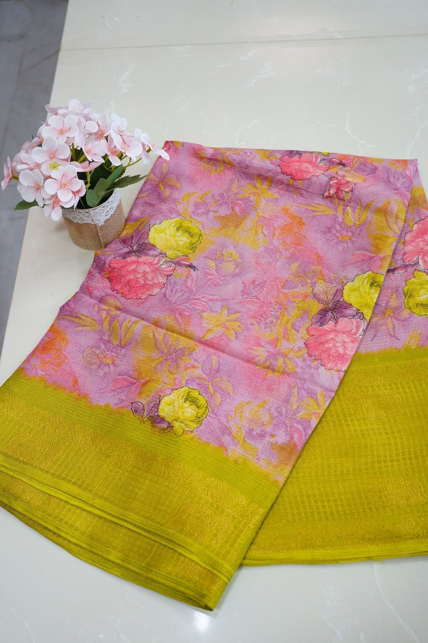 Blush Meadow – Premium Fancy Saree - Thoranam Sarees