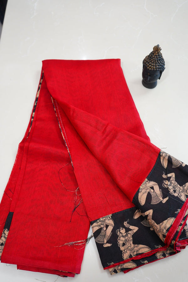 Crimson Nritya – Premium Fancy Saree - Thoranam Sarees