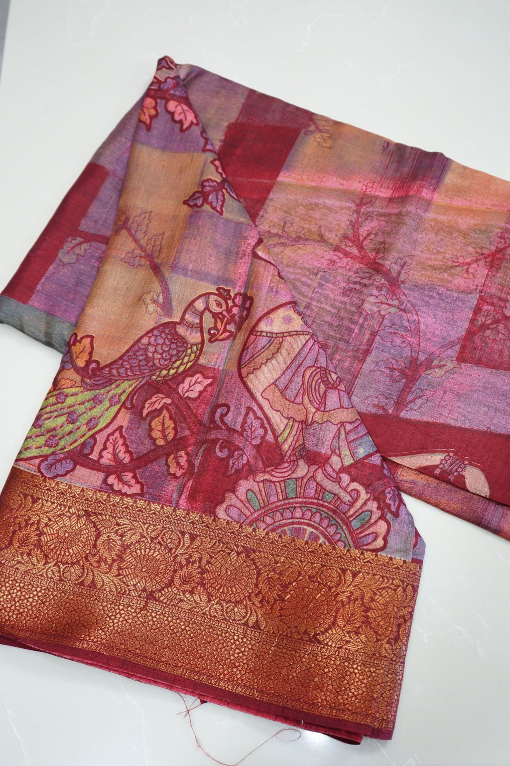 Crimson Raaga – Premium Fancy Saree - Thoranam Sarees