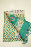Emerald Chevron – Semi Tussar Saree - Thoranam Sarees