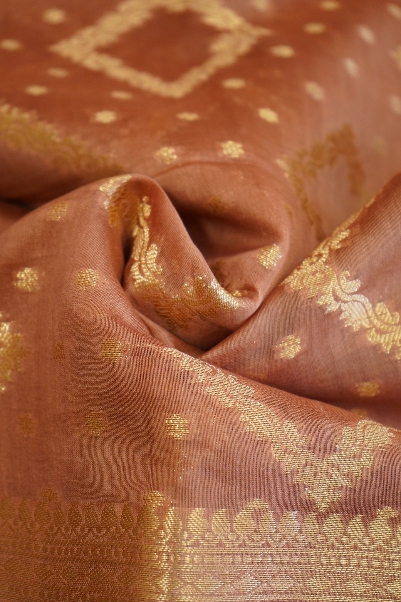 Heritage Gold – Banaras Silk Cotton Saree - Thoranam Sarees