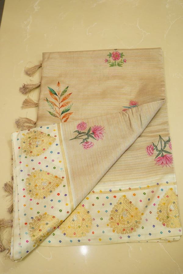 Ivory Radiance – Premium Fancy Saree - Thoranam Sarees