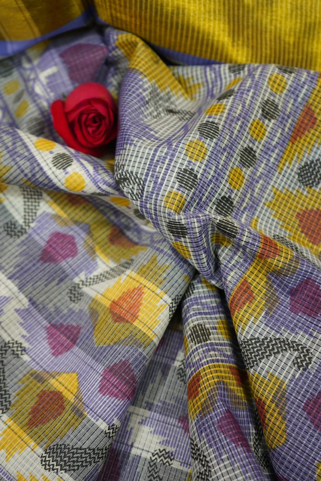 Lavender Mosaic – Premium Fancy Saree - Thoranam Sarees