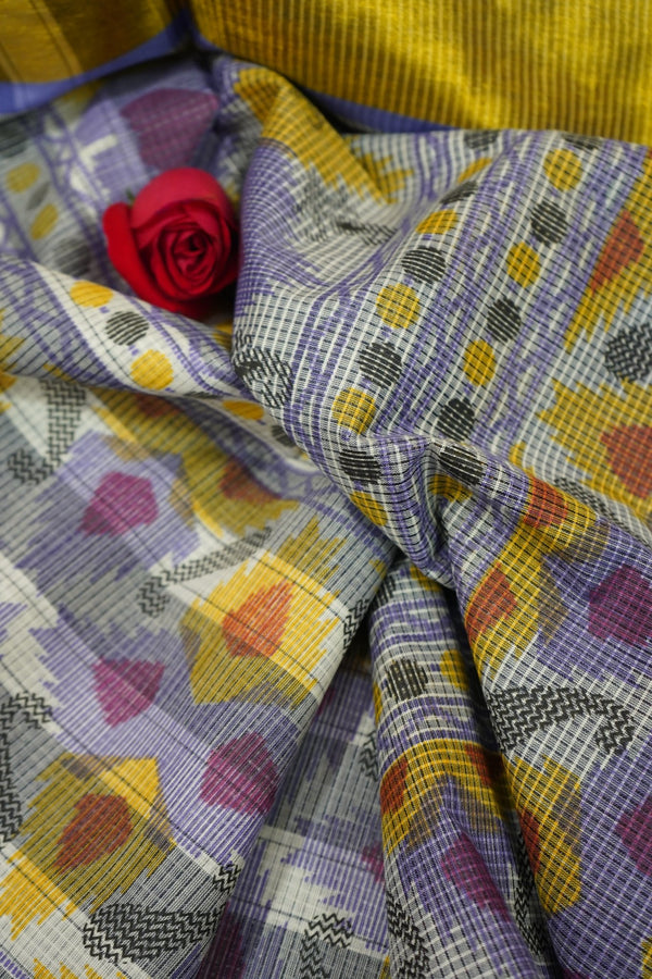 Lavender Mosaic – Premium Fancy Saree - Thoranam Sarees