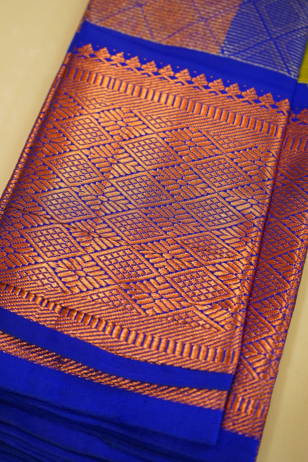 Lime Royale – Semi Kanchipuram Silk Saree - Thoranam Sarees