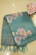 Lotus Breeze – Premium Linen Fancy Saree - Thoranam Sarees