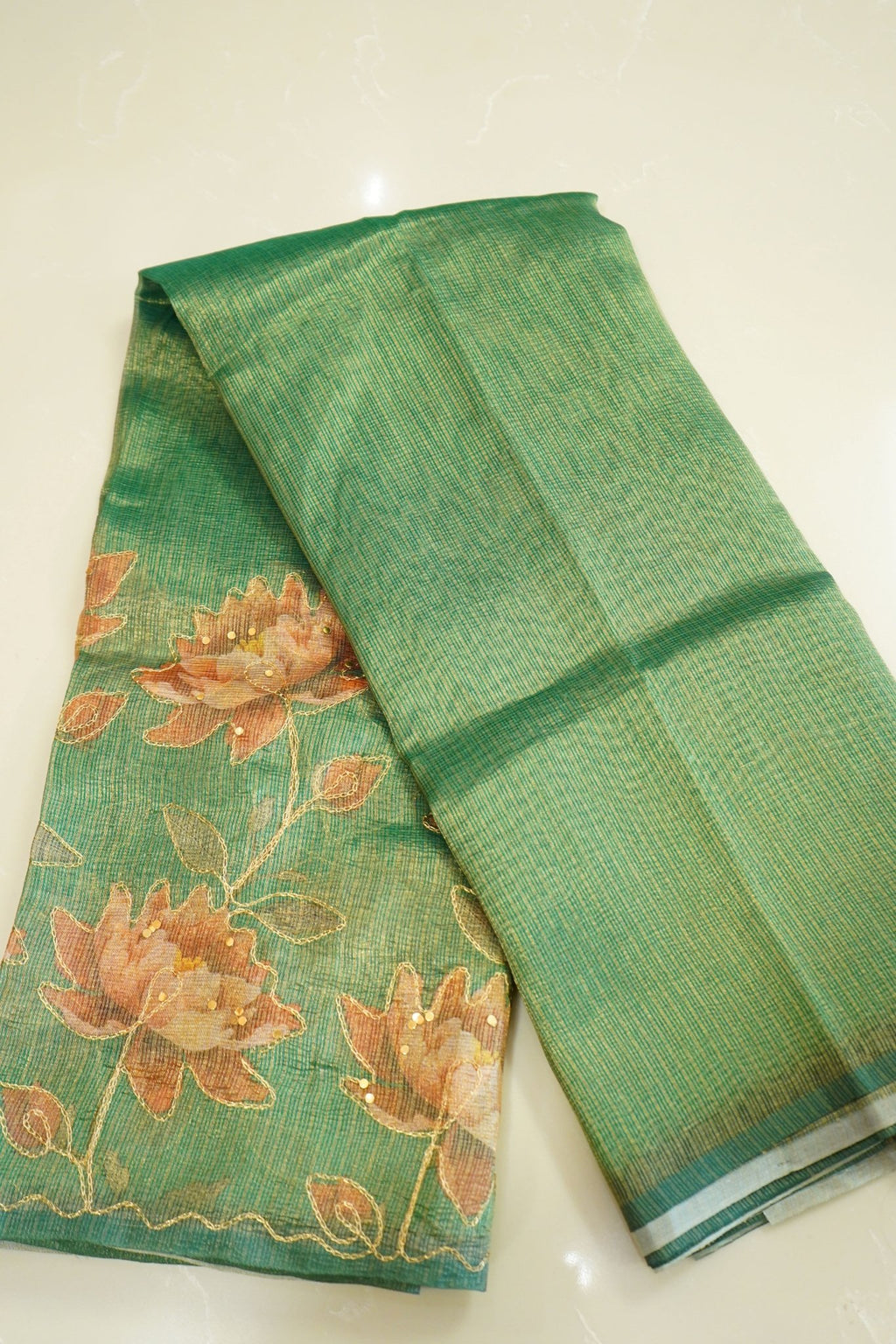 Lotus Glow – Neem Silk Saree - Thoranam Sarees