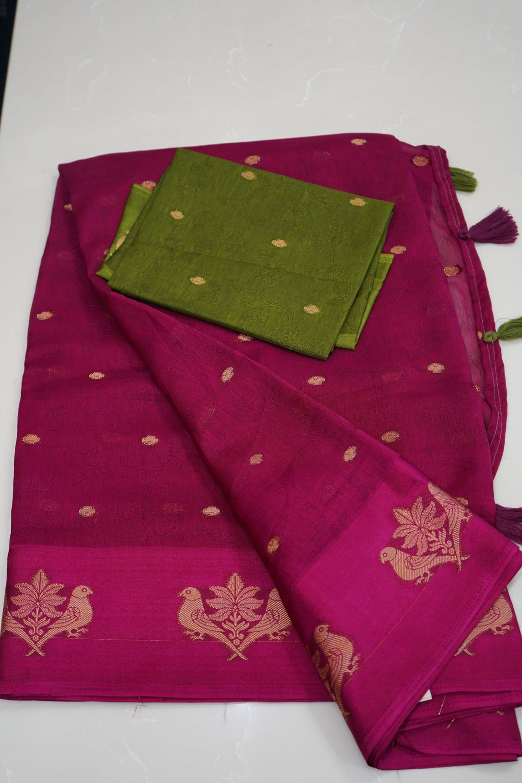 Magenta Majesty – Semi Soft Silk Saree - Thoranam Sarees