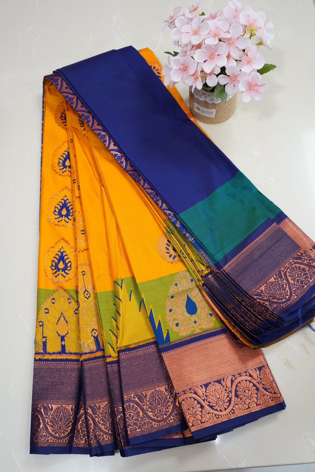 Mayura Vaibhavam – Semi Kanchipuram Silk Saree - Thoranam Sarees