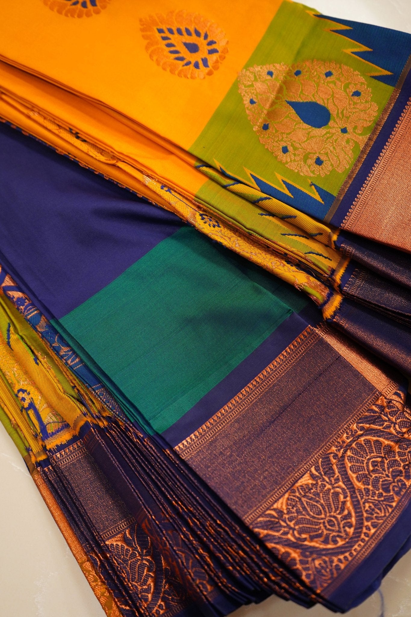 Mayura Vaibhavam – Semi Kanchipuram Silk Saree - Thoranam Sarees