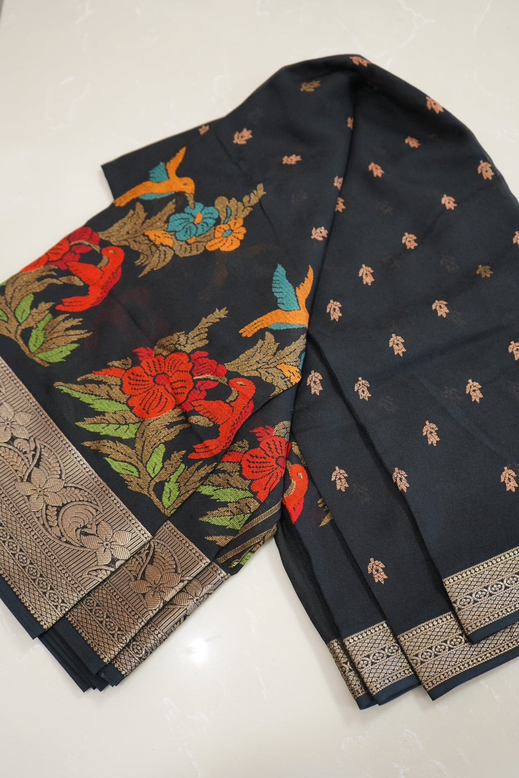 Midnight Aviary – Premium Fancy Saree - Thoranam Sarees