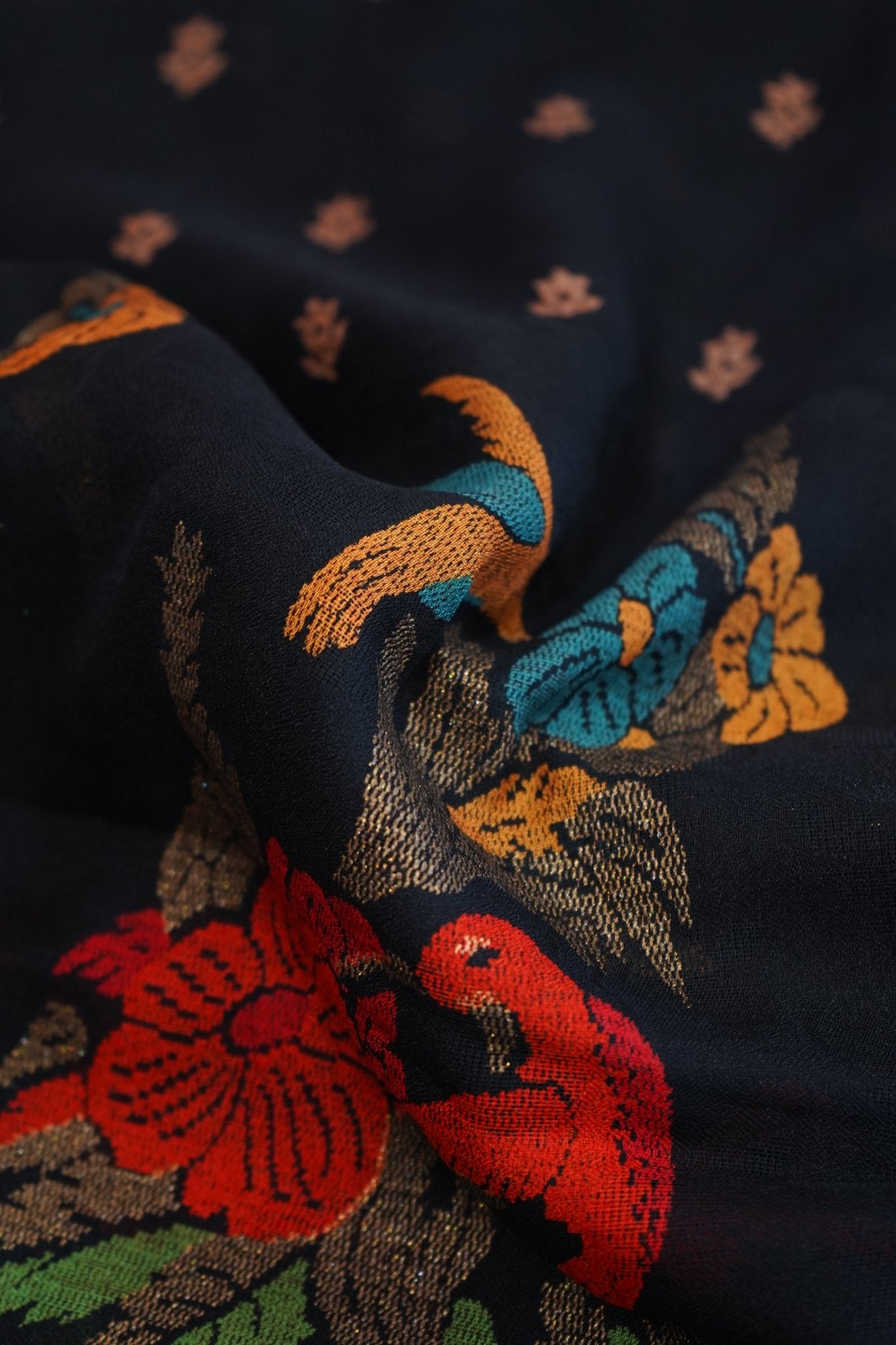 Midnight Aviary – Premium Fancy Saree - Thoranam Sarees