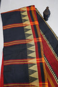 Midnight Heritage – Mal Mal Cotton Saree - Thoranam Sarees