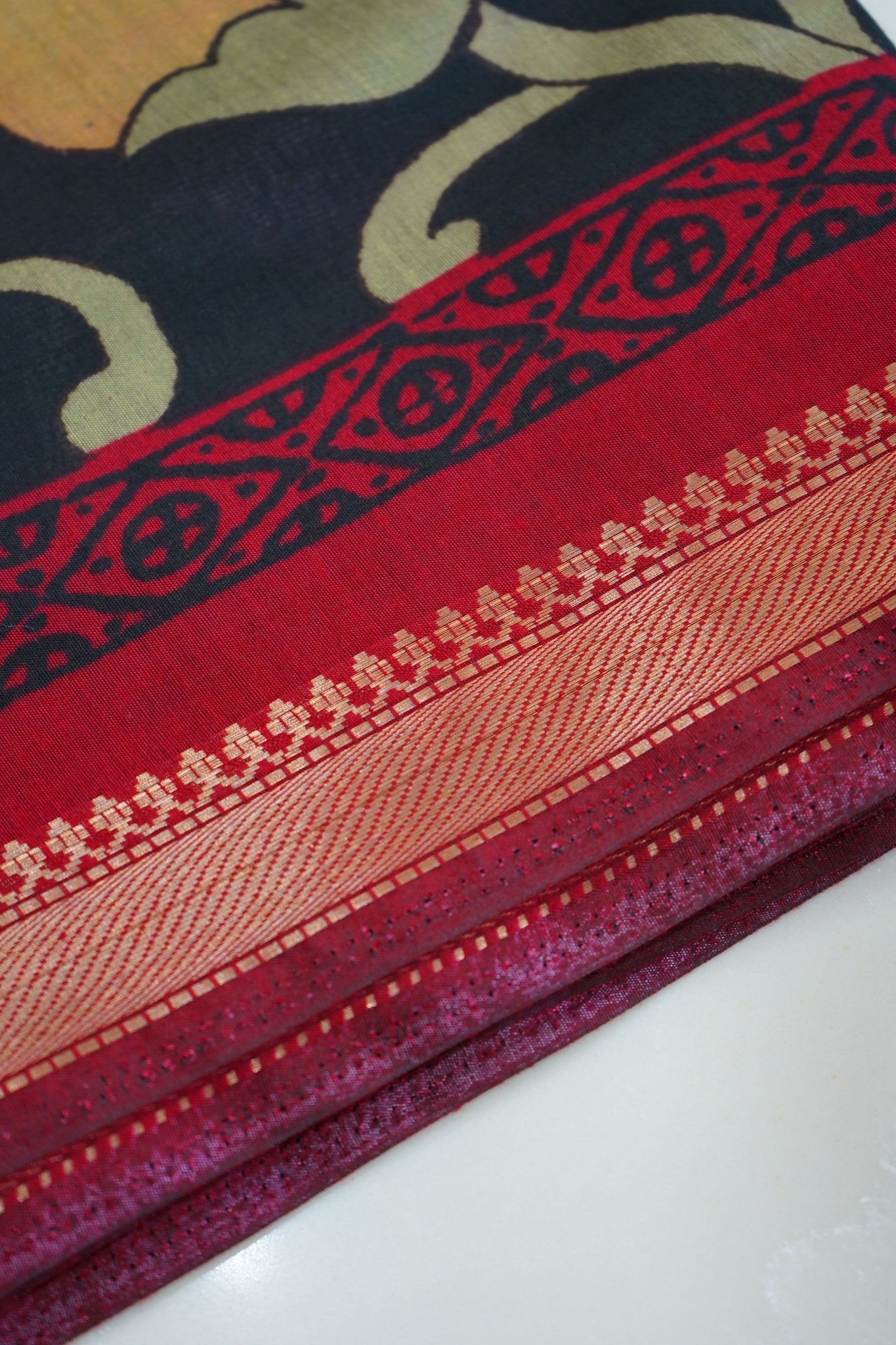 Noir Lotus – Premium Fancy Saree - Thoranam Sarees