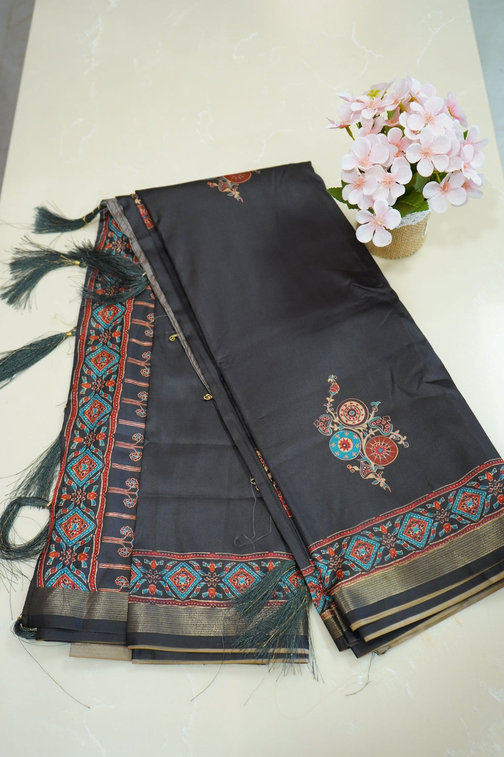 Noir Mayura – Maayura Silk Saree - Thoranam Sarees