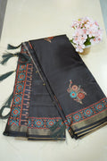 Noir Mayura – Maayura Silk Saree - Thoranam Sarees