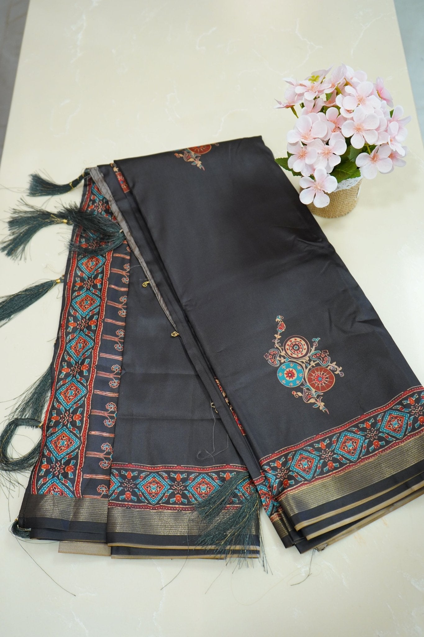 Noir Mayura – Maayura Silk Saree - Thoranam Sarees