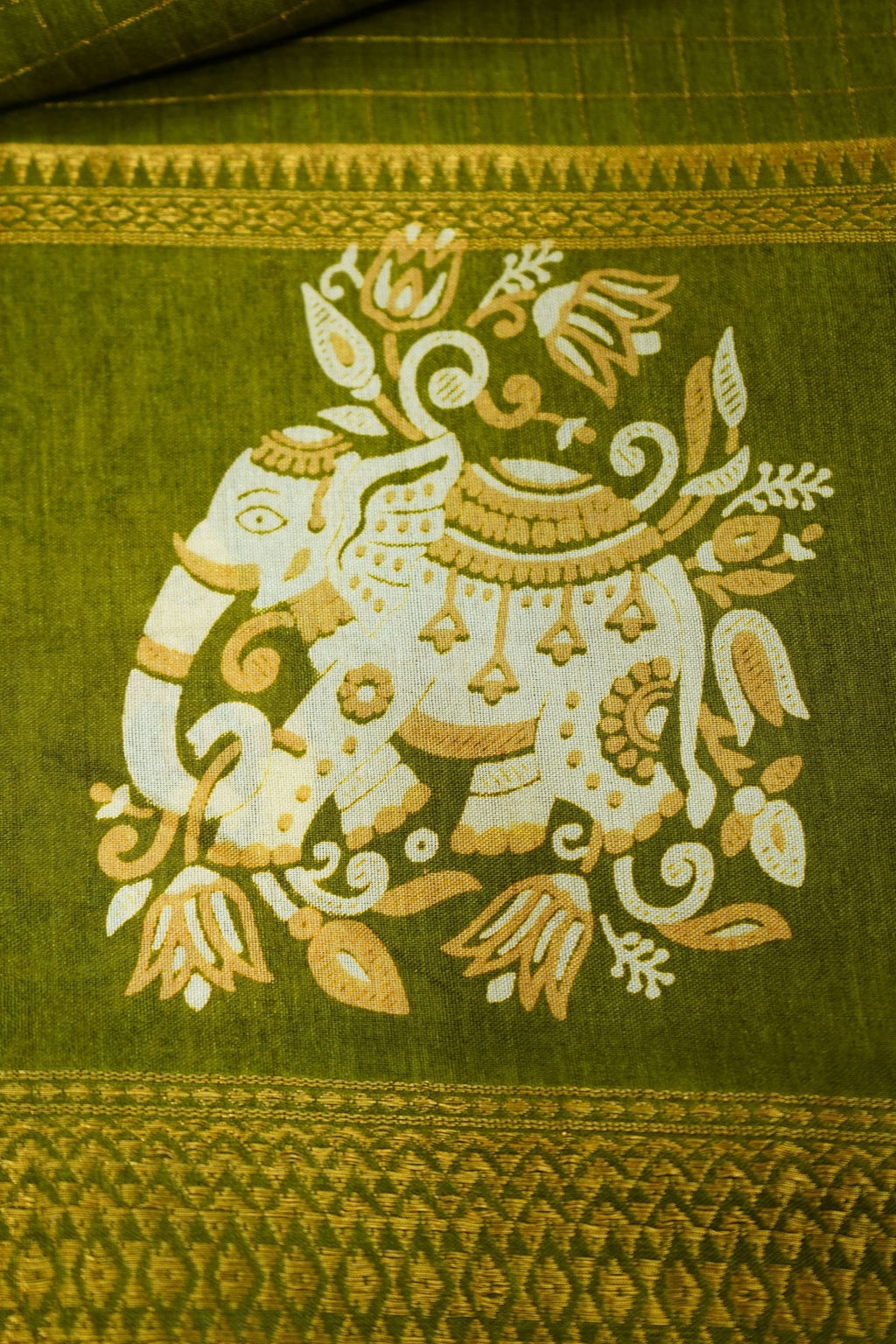 Olive Heritage – Natural Silk Saree - Thoranam Sarees