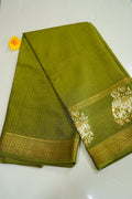 Olive Heritage – Natural Silk Saree - Thoranam Sarees