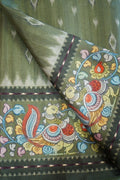 Peacock Grove – Semi Tussar Saree - Thoranam Sarees