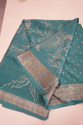 Peacock Teal – Semi Kanchi Saree - Thoranam Sarees
