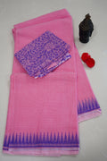 Pink Lavender – Kota Doria Saree - Thoranam Sarees