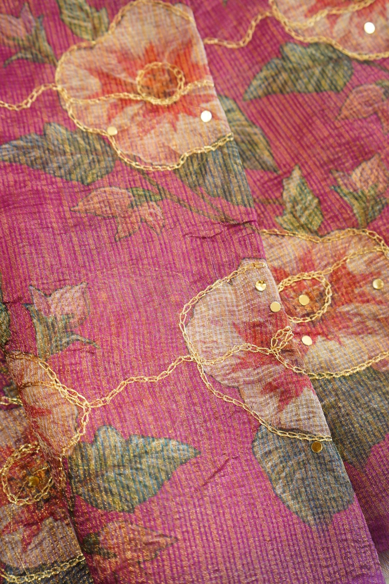 Rosé Bloom – Neem Silk Saree - Thoranam Sarees