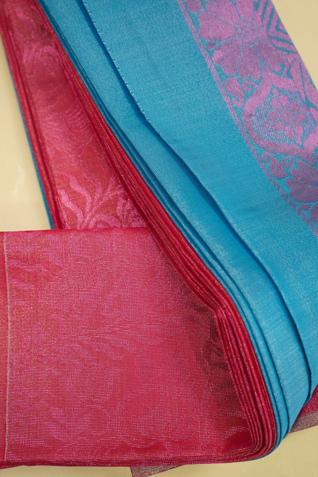Rose Mist – Semi Tissue Saree - Thoranam Sarees