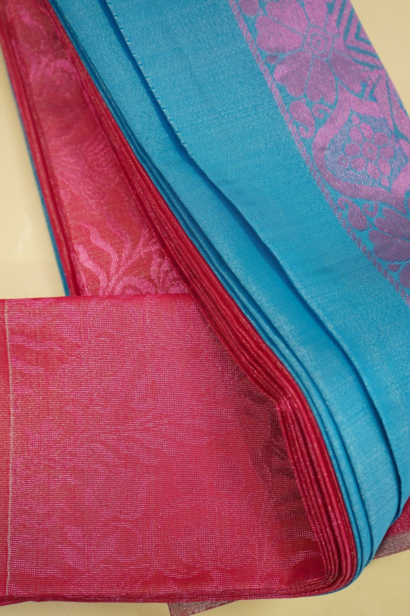Rose Mist – Semi Tissue Saree - Thoranam Sarees