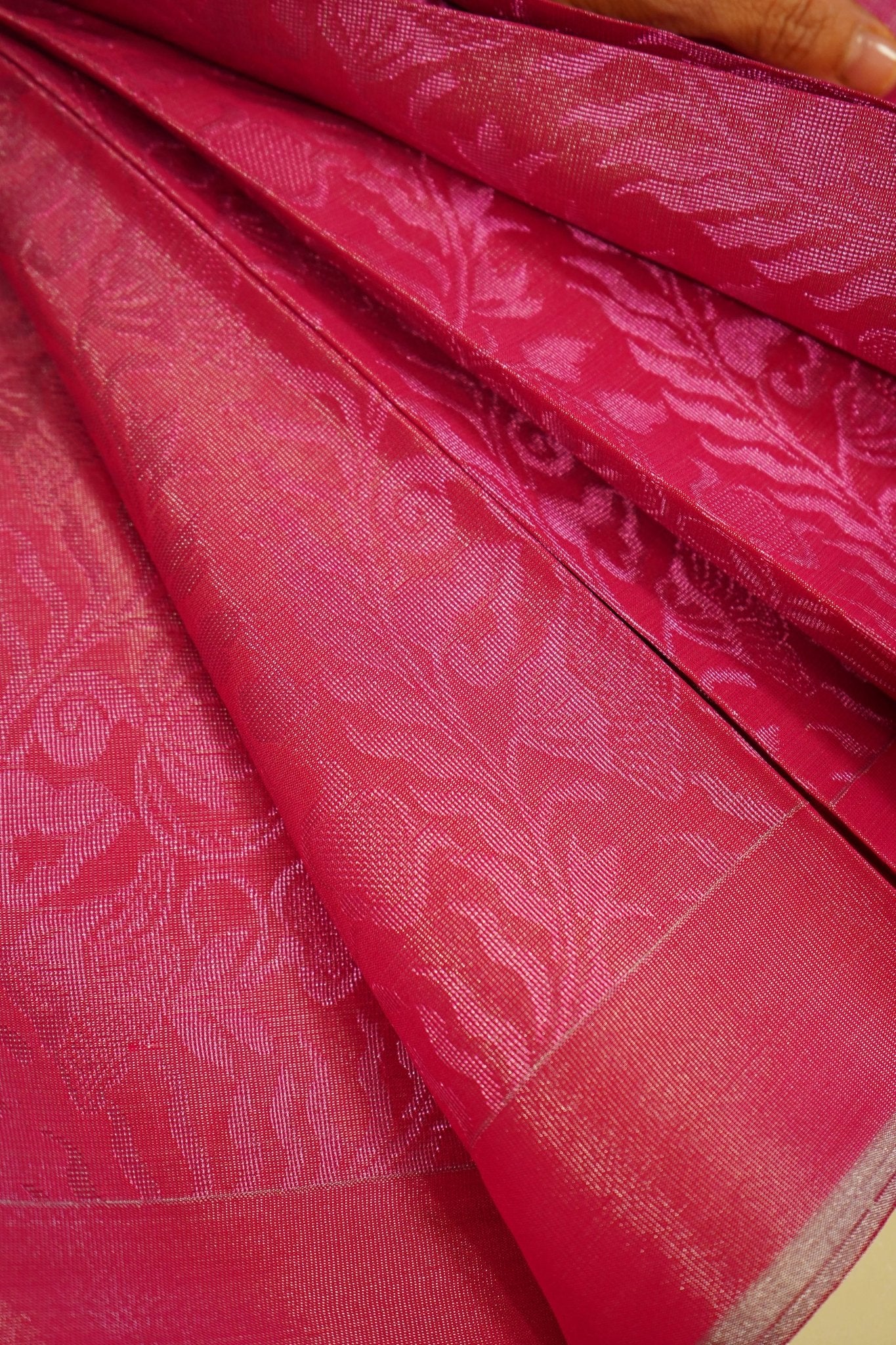 Rose Mist – Semi Tissue Saree - Thoranam Sarees