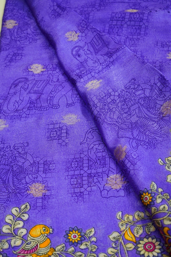 Royal Amethyst Aviary – Premium Fancy Saree - Thoranam Sarees