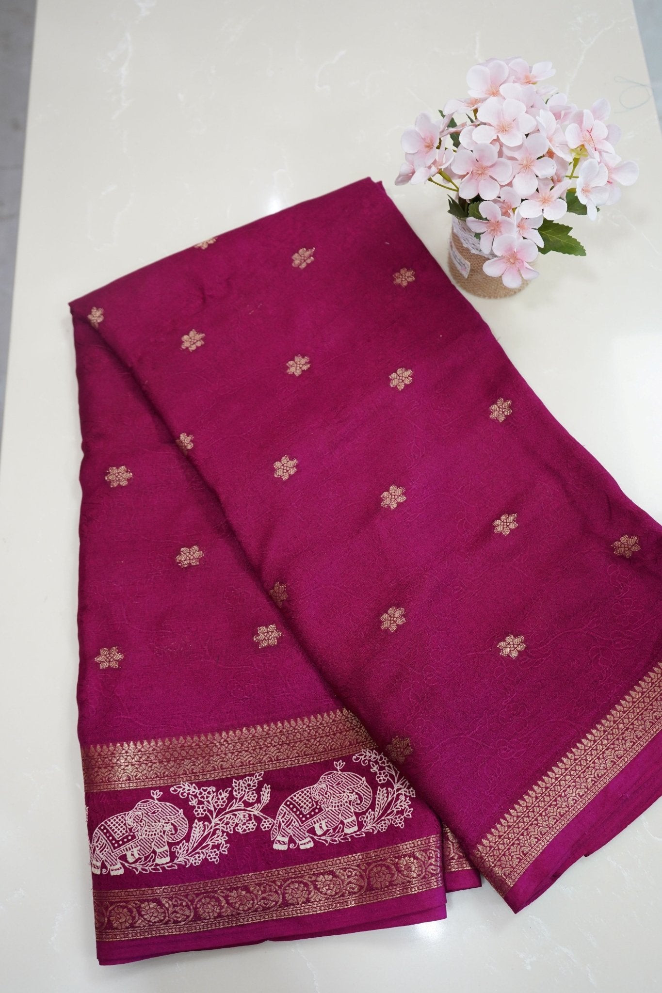 Royal Magenta – Meenal Silk Saree - Thoranam Sarees