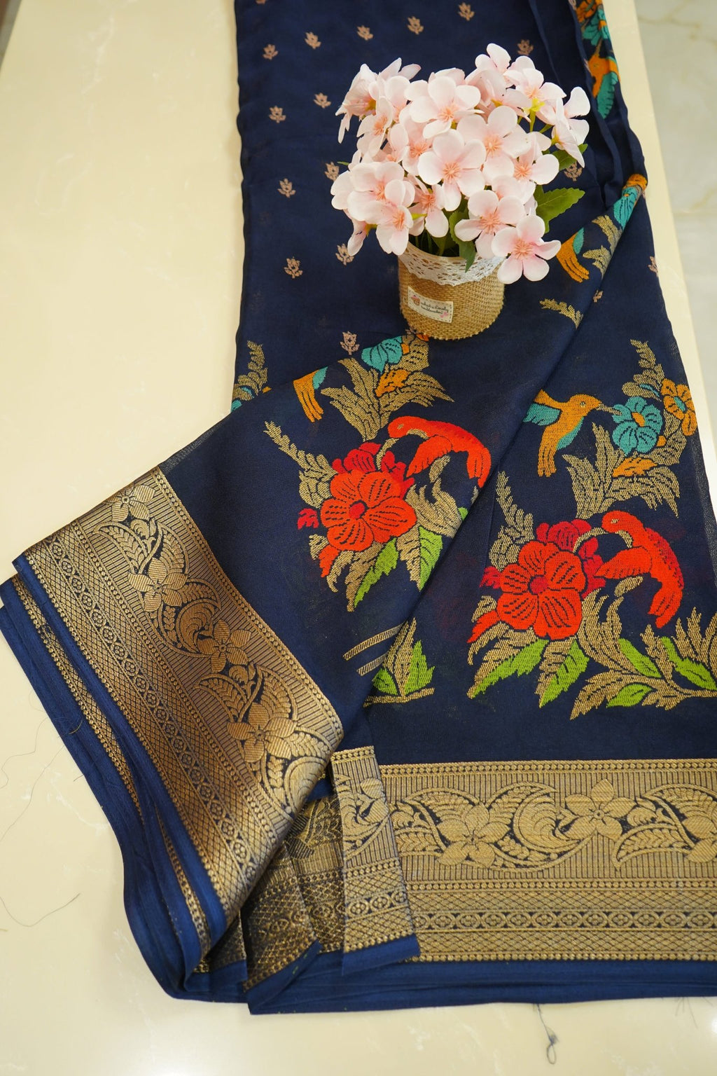 Royal Peacock Fancy Saree - Thoranam Sarees