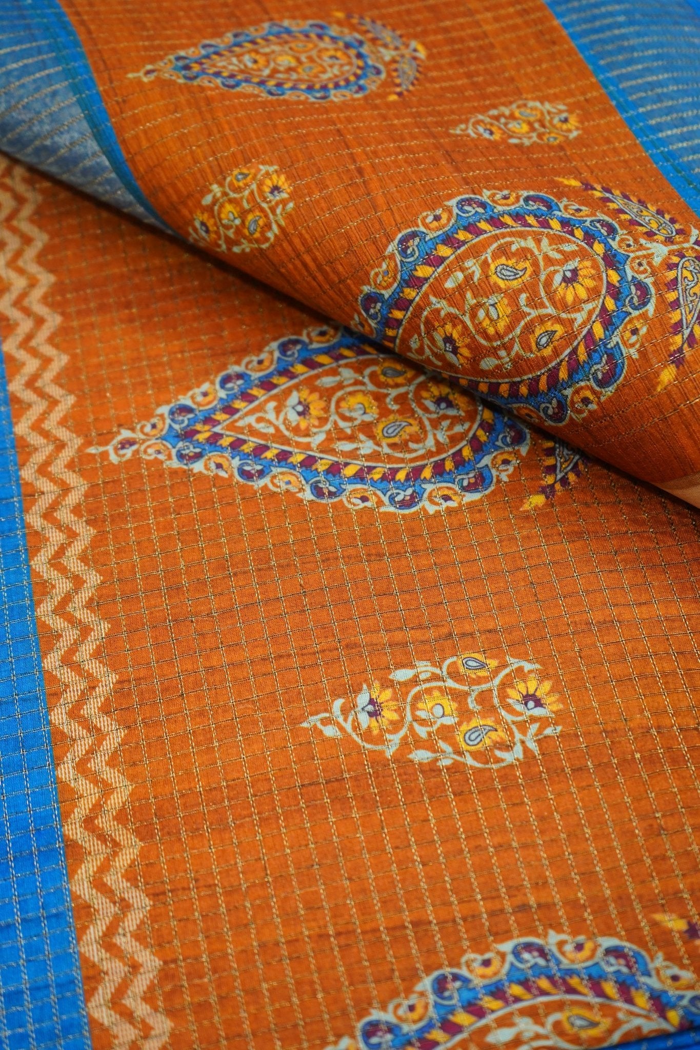 Royal Rust – Semi Tussar Saree - Thoranam Sarees